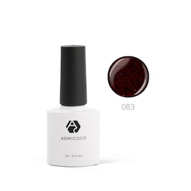 AdriCoco Лак для ногтей 8 мл тон 083 (мерцающая черная роза )