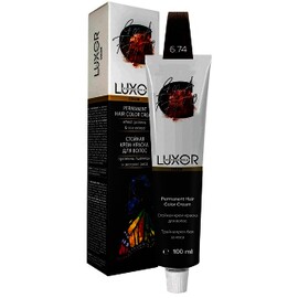 Luxor Стойкая Краска для волос тон 6.74 100 мл темный блондин шоколадный медный