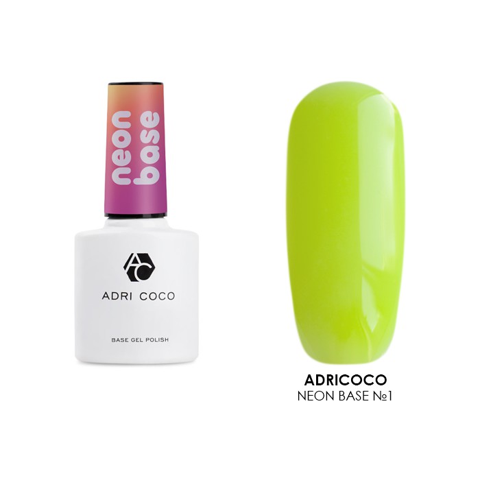 AdriCoco Neon base тон 01 спелый ананас 8 мл