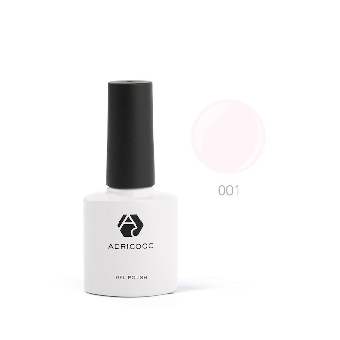 AdriCoco Лак для ногтей 8 мл тон 001 (Светло-розовый)