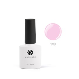 AdriCoco Лак для ногтей 8 мл тон 108 (мягкий розовый)