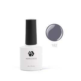AdriCoco Лак для ногтей 8 мл тон 182 (угольно-серый)
