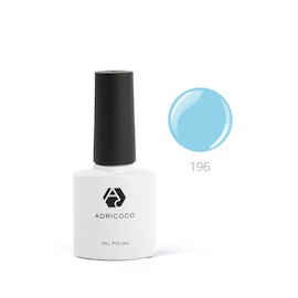 AdriCoco Лак для ногтей 8 мл тон 196 (чистый голубой)